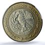 Mexico 10 pesos Republic KM-616 Aztec Sun MS 65 PCGS bimetal coin 1998