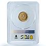 Peru 1/2 libra Republic Trade Coinage KM-209 MS 67 PCGS gold coin 1966 Z B R