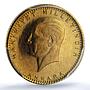Turkiye 25 kurush Ataturk 1923/42 KM-851 MS 64 gold coin 1965