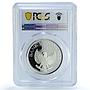 Indonesia 10000 rupiah Babi Rusa KM-45 Wildlife Pig PR 69 PCGS silver coin 1987