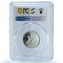 Ajman 2 riyals Rashid KM-2.1 Chicken Bird PR 66 PCGS silver coin 1969