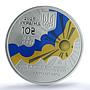 Ukraine 10 hryvnias National Flag Gilt State Symbols MS 70 PCGS silver coin 2025