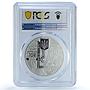 Ukraine 10 hryvnias Coat of Arms Gilt State Symbols MS 70 PCGS silver coin 2025