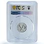South Arabia Yemen 1 fils Federal KM-1 Daggers PR 66 PCGS aluminum coin 1964