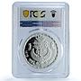 Egypt 5 pounds God Khnum KM-809 Treasures Statue PR 67 PCGS silver coin 1994