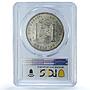 Spain 5 pesetas Alfonso XIII KM-707 Cal-27 Clean UNC PCGS silver coin 1898 SG V