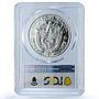 Panama 1 balboa Republic KM-27 Vasco Nunez PR 67 PCGS silver coin 1967