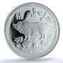 Australia 1 dollar Year Pig KM-3721 Lunar Series 2 PR 70 PCGS silver coin 2019
