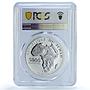 Chad 5000 francs Hugo Chavez Revolutionary Communism PR 69 PCGS silver coin 2023