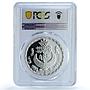 Egypt 5 pounds Goddess Hathor KM-828 Treasures Statue PR68 PCGS silver coin 1994