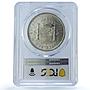 Spain 5 pesetas Alfonso XIII KM-707 Cal-28 MS 62 PCGS silver coin 1899 SG V