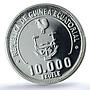 Guinea Equatorial 10000 ekuele Football Cup Argentina PR68 PCGS silver coin 1978
