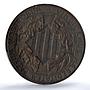 Catalonia Spain 10 centimos Catalanist Union Cal-133 AU 58 PCGS copper coin 1900