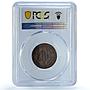 Catalonia Spain 5 centimos Catalanist Union Cal-132 MS 62 PCGS copper coin 1900