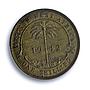 West Africa British 1 shilling George VI KM-23 MS 62 PCGS NiBrass coin 1942