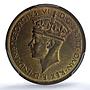 West Africa British 2 shillings George VI KM-24 MS 62 PCGS NiBrass coin 1942 KN