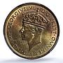 West Africa British 2 shillings George VI KM-24 MS 62 PCGS NiBrass coin 1942 KN