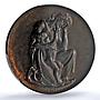 Germany Weimar April Inflation Saxony Woman Child MS 64 PCGS bronze medal 1923