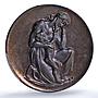 Germany Weimar April Inflation Saxony Woman Child MS 64 PCGS bronze medal 1923