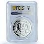 Bulgaria 100 leva Wild Goat KM-227 Conservation Fauna PR69 PCGS silver coin 1993