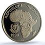 Zaire Congo Dem. 500 zaires Leopard KM-20 Cat PR 69 PCGS silver coin 1996