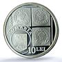 Romania 10 lei Postage Stamps KM-230 Bull Head PR 68 PCGS silver coin 2008