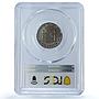 Spain 1 peseta Alfonso XIII KM-706 Calico-41 MS 62 PCGS silver coin 1896 PG V