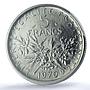 France 5 francs Republic Essai Gad-771 F-341.1 Sower SP 69 PCGS nickel coin 1970