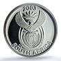 South Africa 5 cents White Rhinoceros KM-355 Fauna PR 69 PCGS silver coin 2003