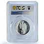 Moldova 50 lei Stefan Cel Mare Oak Tree KM-44 Flora PR 69 PCGS silver coin 2008