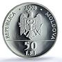Moldova 50 lei Stefan Cel Mare Oak Tree KM-44 Flora PR 69 PCGS silver coin 2008