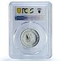 United Arab Emirates 25 dirhams Dubai Islamic Bank PR 69 PCGS silver coin 2000