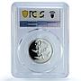 Belize 50 cents Elizabeth II KM-94a Frigatebird PR 70 PCGS silver coin 1984