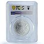 Spain Mexico 8 Reales Pillar Dollar 1733 Restrike MS 70 PCGS silver coin 2000-02