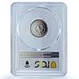 Mexico 1/10 onza Libertad Angel Independence KM-610 PR 69 PCGS silver coin 2004