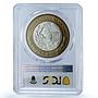 Mexico 50 pesos Nino Nine Heroes KM-571 History MS 64 PCGS bimetal coin 1995