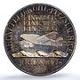 Germany Weimar Kohl Flight Bremen Kienast-935 Plane SP 62 PCGS silver medal 1928