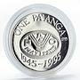 Tonga 1 pa'anga 50th Anniversary Food Organization silver coin 1995