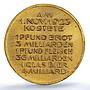 Germany Weimar Inflation 1 November MS 63 PCGS brass medal 1923