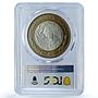 Mexico 50 pesos Nino Nine Heroes KM-571 History MS 66 PCGS bimetal coin 1995