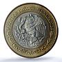 Mexico 20 pesos Republic KM-638 Millennium Paz MS 65 PCGS bimetal coin 2000
