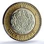 Mexico 10 pesos Republic KM-616 Aztec Sun MS 67 PCGS bimetal coin 2004