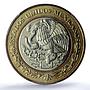 Mexico 10 pesos Republic KM-616 Aztec Sun MS 67 PCGS bimetal coin 2004