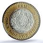Mexico 10 pesos Republic KM-553 Aztec Sun MS 67 PCGS bimetal coin 1992