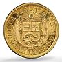 Peru 1 libra Republic Trade Coinage KM-207 MS 62 PCGS gold coin 1906 G O Z F