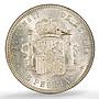 Spain 5 pesetas Alfonso XIII KM-707 Cal-28 MS 62 PCGS silver coin 1899 SG V