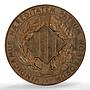 Catalonia Spain 10 centimos Catalanist Union Cal-133 AU 58 PCGS copper coin 1900