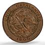 Catalonia Spain 5 centimos Catalanist Union Cal-132 MS 62 PCGS copper coin 1900