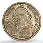 Indochina French 1 piastre Union KM-32 Lec-320 Marianne MS61 PCGS CuNi coin 1947