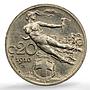 Italy 20 centesimi Victor Emmanuel III KM-44 MS 64 PCGS nickel coin 1910